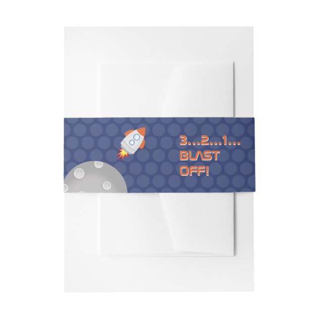 Space Adventure Invitation Belly Band (Front Example)