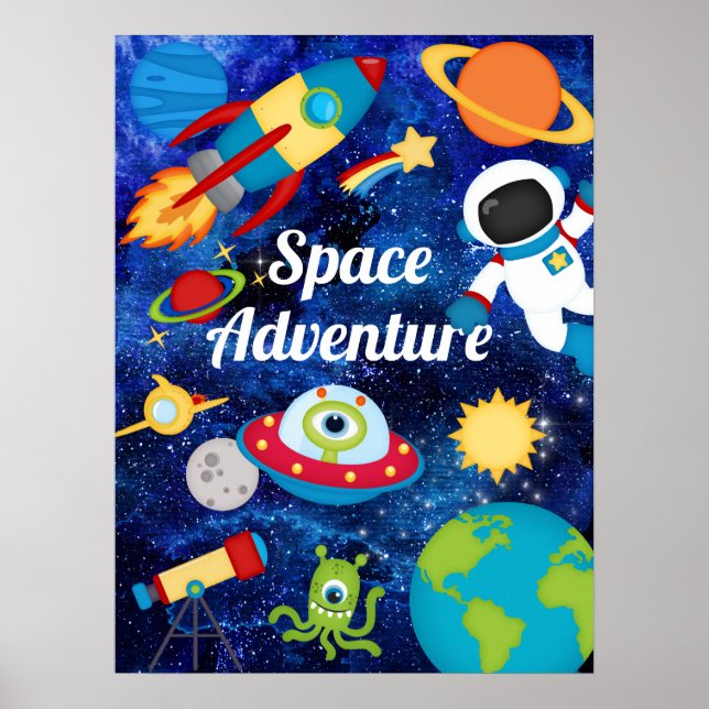Space Adventure Kid's Poster (Front)