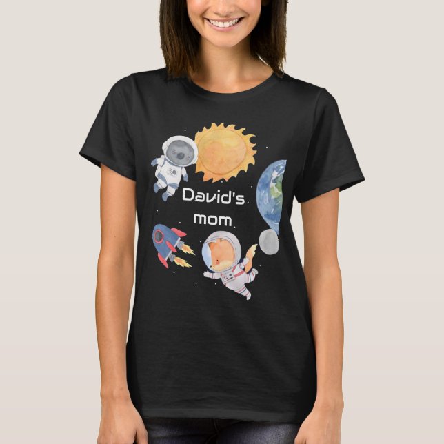 Space Adventure:Planets and Astronauts mum's T-Shirt (Front)
