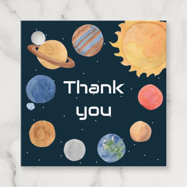 Space Adventure: Planets  Favour Tags (Front)