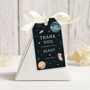 Space Adventure Playful Kids Birthday Party Gift Tags