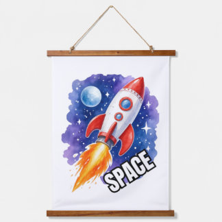 Space Adventure Poster | Adventure Awaits Among Hanging Tapestry