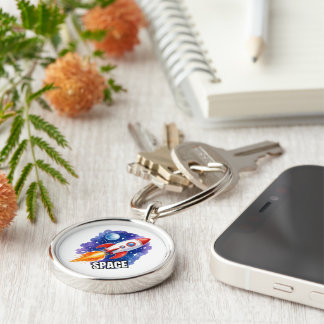 Space Adventure Poster | Adventure Awaits Among Key Ring