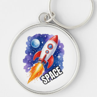Space Adventure Poster | Adventure Awaits Among Key Ring