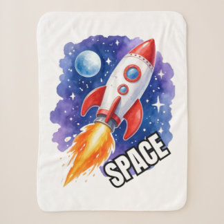 Space Adventure Poster | Adventure Awaits Among Sherpa Blanket