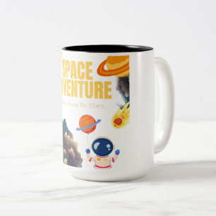 Space Adventure – Reaching Beyond the Stars Two-Tone Coffee Mug