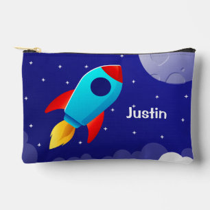 Space Adventure Rocket Design Accessory Pouch