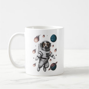 Space Adventure With A Dog Astronaut Coffee Mug