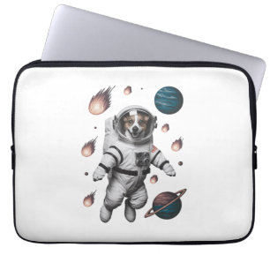 Space Adventure With A Dog Astronaut Laptop Sleeve