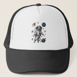 Space Adventure With A Dog Astronaut Trucker Hat