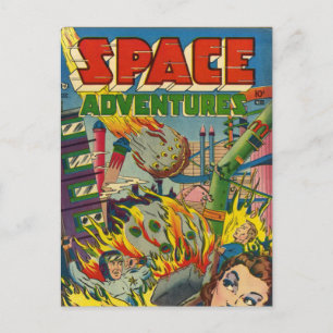 Space Adventurers Comic Book Postcard