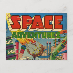 Space Adventurers Comic Book Postcard