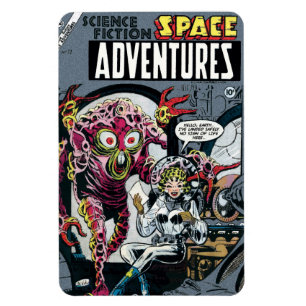 Space Adventures #12 Funny 50s Retro Sci Fi Comic Magnet