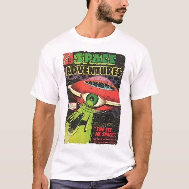 Space Adventures Comic Blink Vintage  T-Shirt (Front)