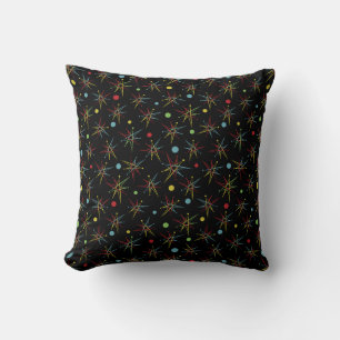 Space Age Atomic Retro Dot Custom Colors Cushion