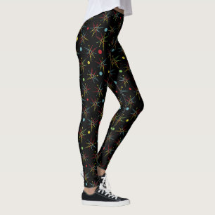 Space Age Atomic Retro Dot Custom Colours Leggings