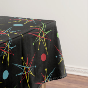 Space Age Atomic Retro Dot Custom Colours Tablecloth