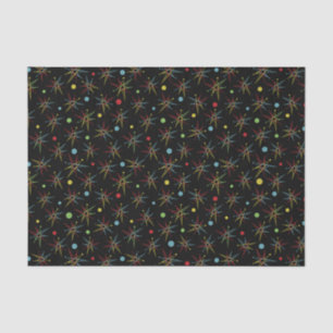 Space Age Atomic Retro Dot Custom Colours Tissue Paper