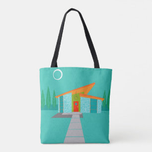 Space Age Cartoon All-Over Print Tote Bag