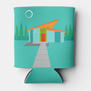 Space Age Cartoon House Can Cooler