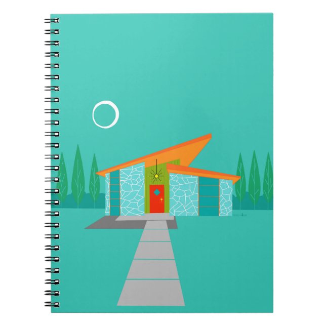 Space Age Cartoon House Notebook (Front)