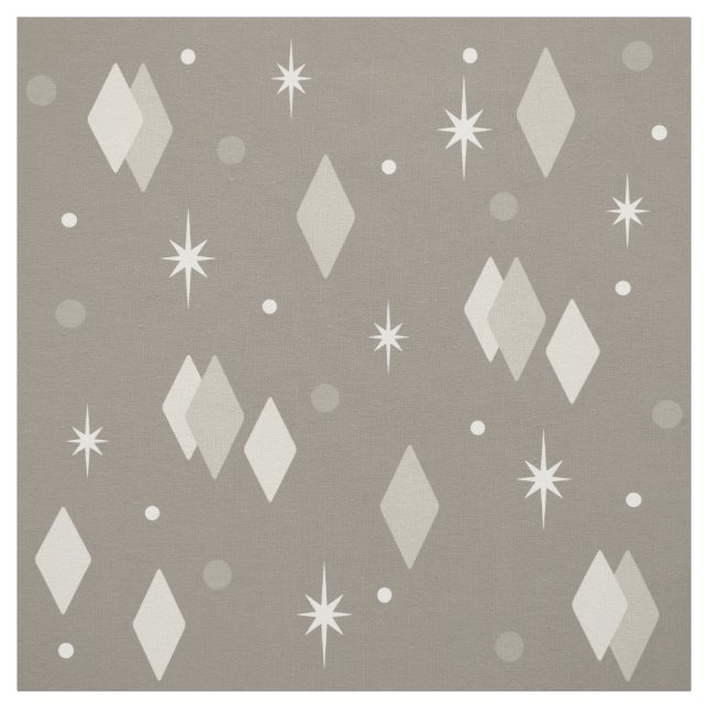 Space Age Diamonds Taupe Light Brown Fabric (Swatch)
