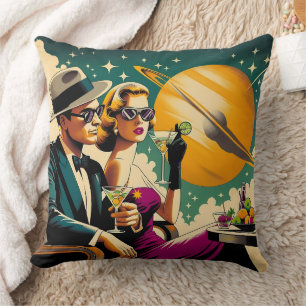 Space Age Las Vegas Martini Gangster Party Cushion
