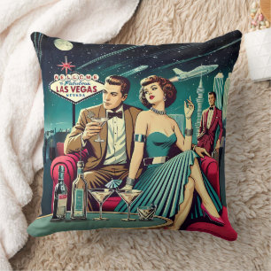 Space Age Las Vegas Martini Party Cushion