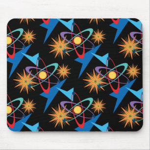 Space Age Retro Multicolored Pattern Mouse Mat