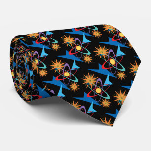 Space Age Retro Multicolored Pattern Tie