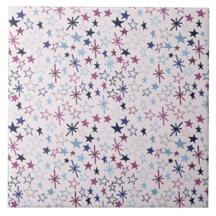 Space Age Stars. Retro, Atomic Era Tile