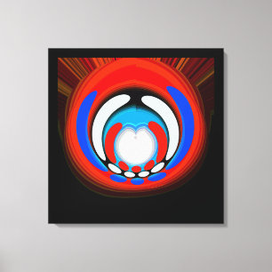 Space age travel art canvas print