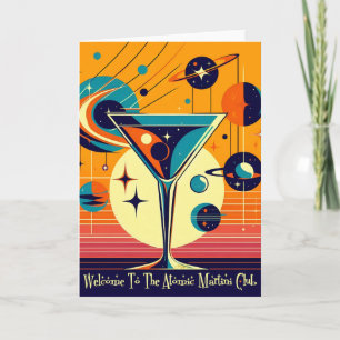 Space Age Welcome To The Atomic Martini Club Card
