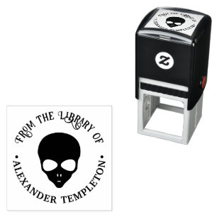 Space Alien #2 Library Book Name Self-inking Stamp
