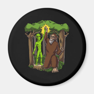 Space Alien Bigfoot Mystery Conspiracy Theory Magnet