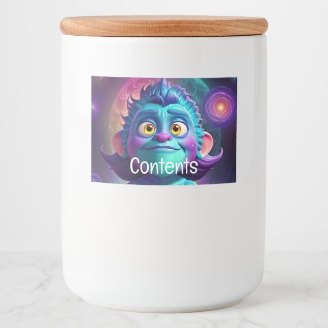 Space Alien & Friend  Food Label (Front)