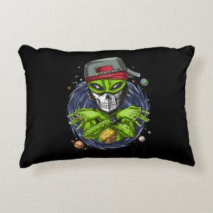 Space Alien Gangstа UFO Extraterrestrials Rapper Decorative Cushion