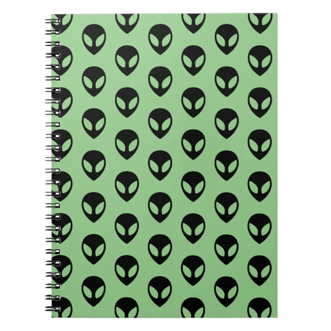Space Alien Green Extraterrestrial Aliens Notebook (Front)