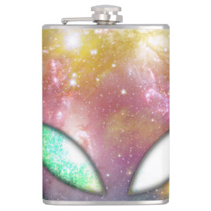 Space Alien Hip Flask
