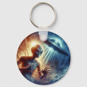 Space Alien Key Ring