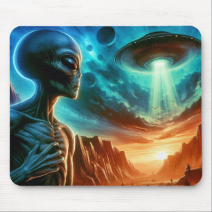 Space Alien  Mouse Mat