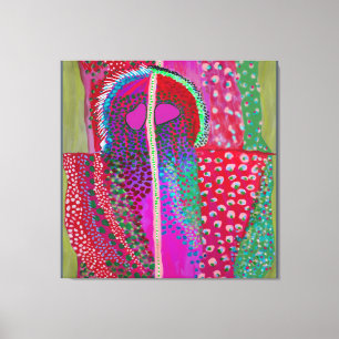 Space Alien Party Animal Canvas Print
