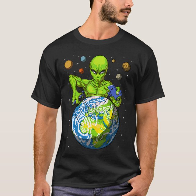 Space Alien Puppeteer T-Shirt (Front)