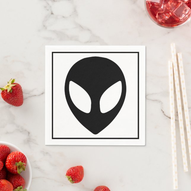 Space Alien Sci Fi Extraterrestrial Cocktail Napkin (Insitu)