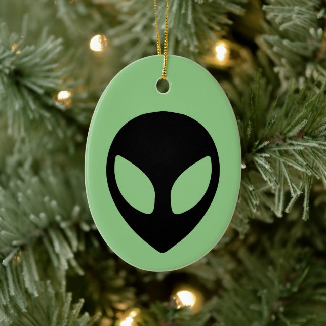 Space Alien Sci Fi Extraterrestrial UFO Ceramic Tree Decoration (Tree)