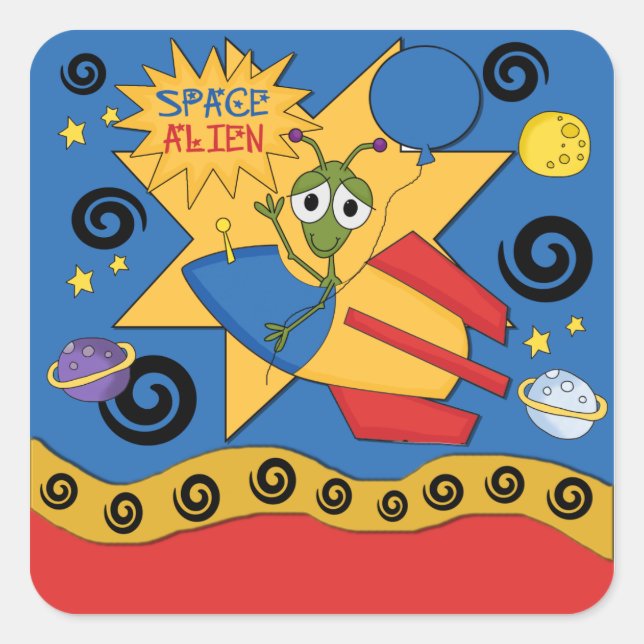 Space Alien Stickers (Front)