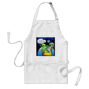 Space Aliens Discover Social Media Fun Gifts & Tee Standard Apron