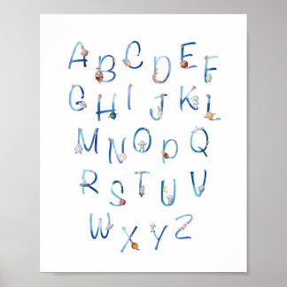 Space Alphabet  Poster