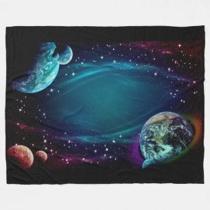 Space and Planets Fleece Blanket