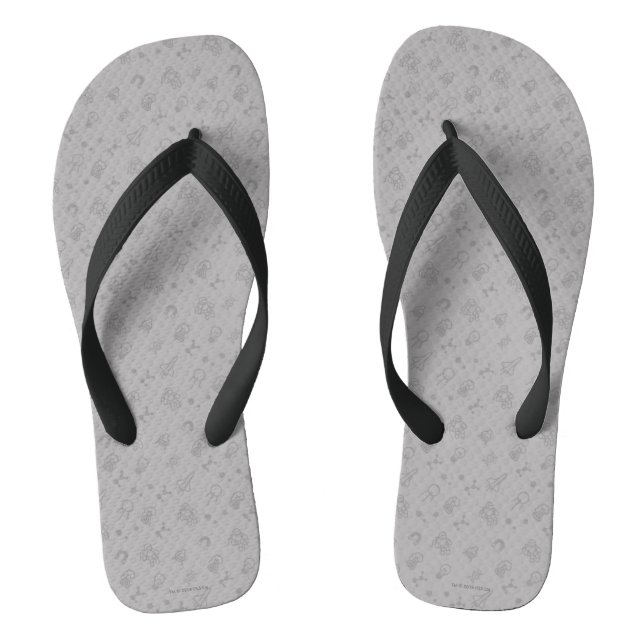 Space And Science Doodles Flip Flops (Footbed)